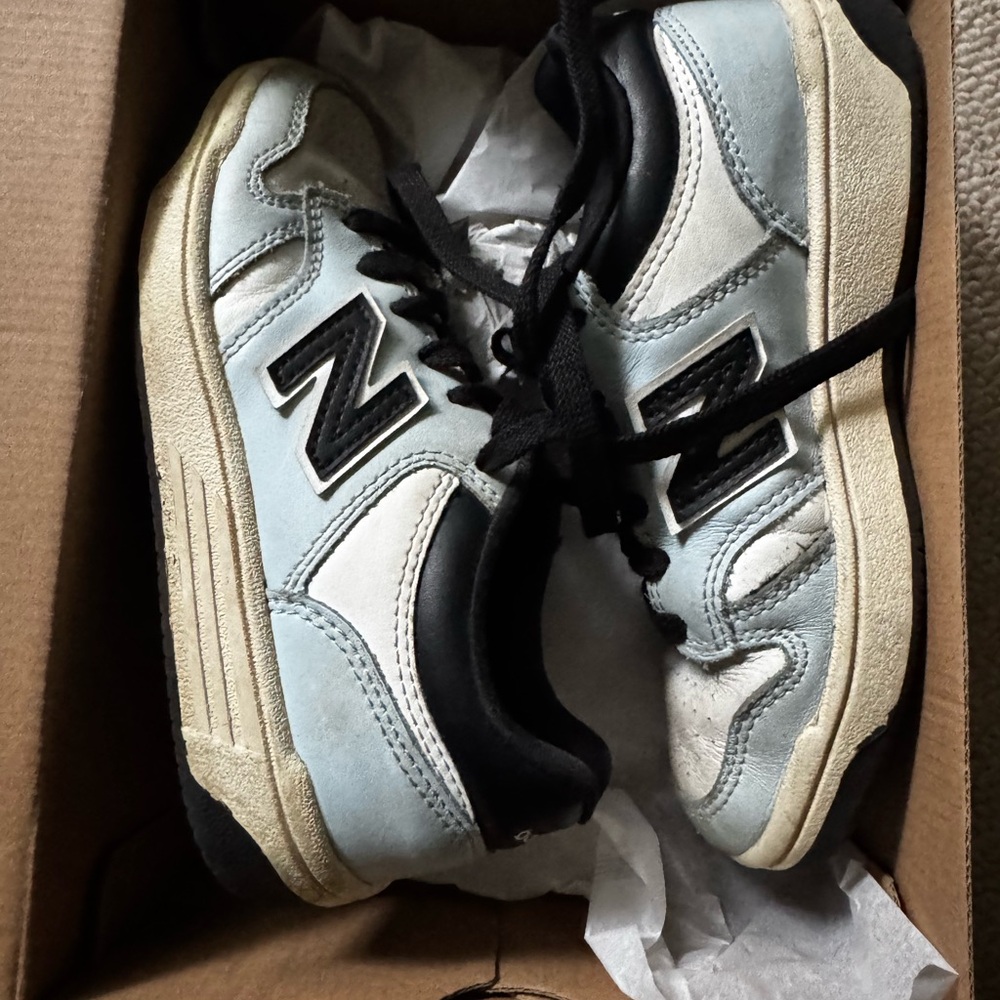 New Balance Kids' Black and White Sneakers